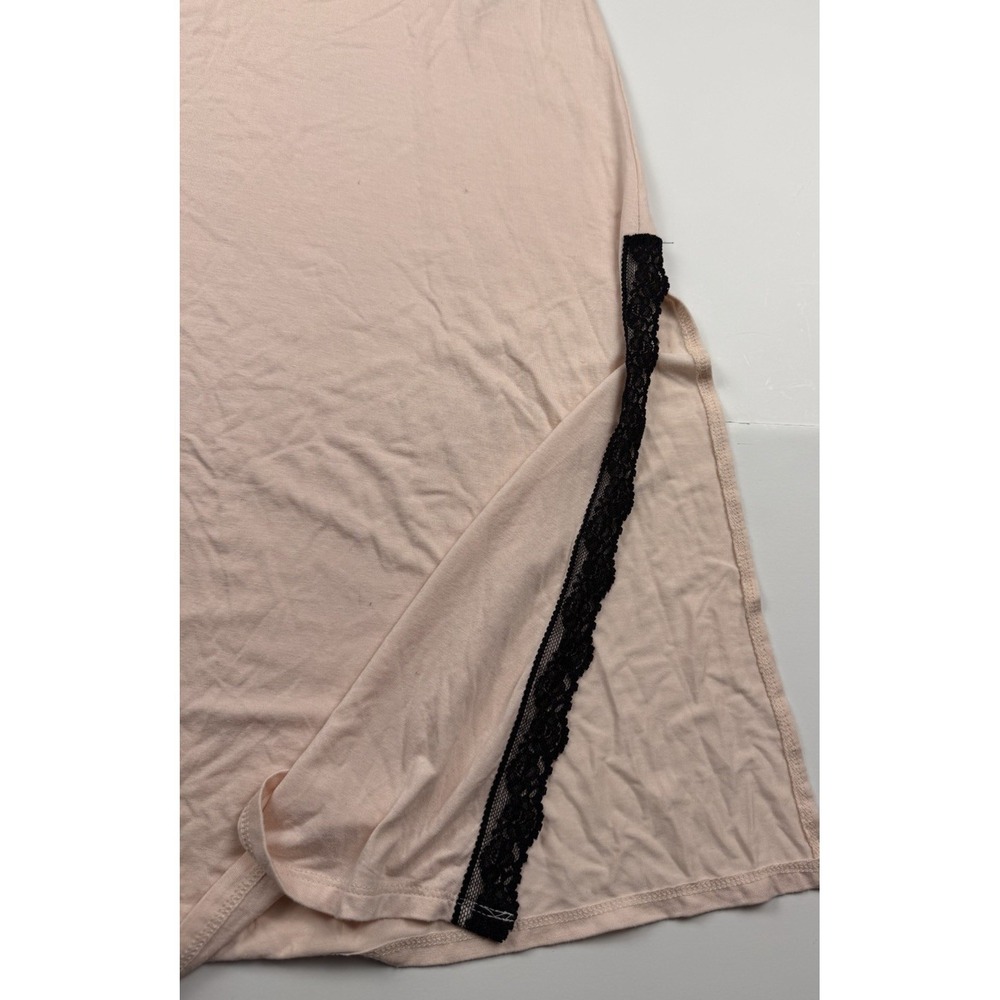 Soma Women's Lace Trimmed V Neck Slip Dress Nightgown Blush Peach Pink Sz S - Picture 2 of 12